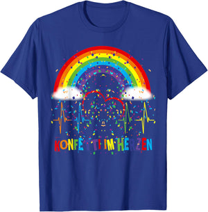Funny Fancy Dress Party Saying Confetti in Heart Rainbow T-Shirt - T-Shirt | Royal