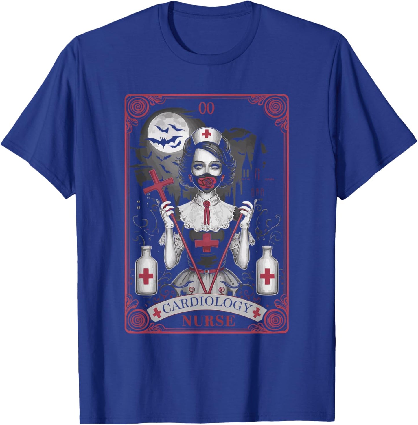 Cardiology Nurse Halloween Spooky Nursing Trick Or Treat T-Shirt - T-Shirt | Royal