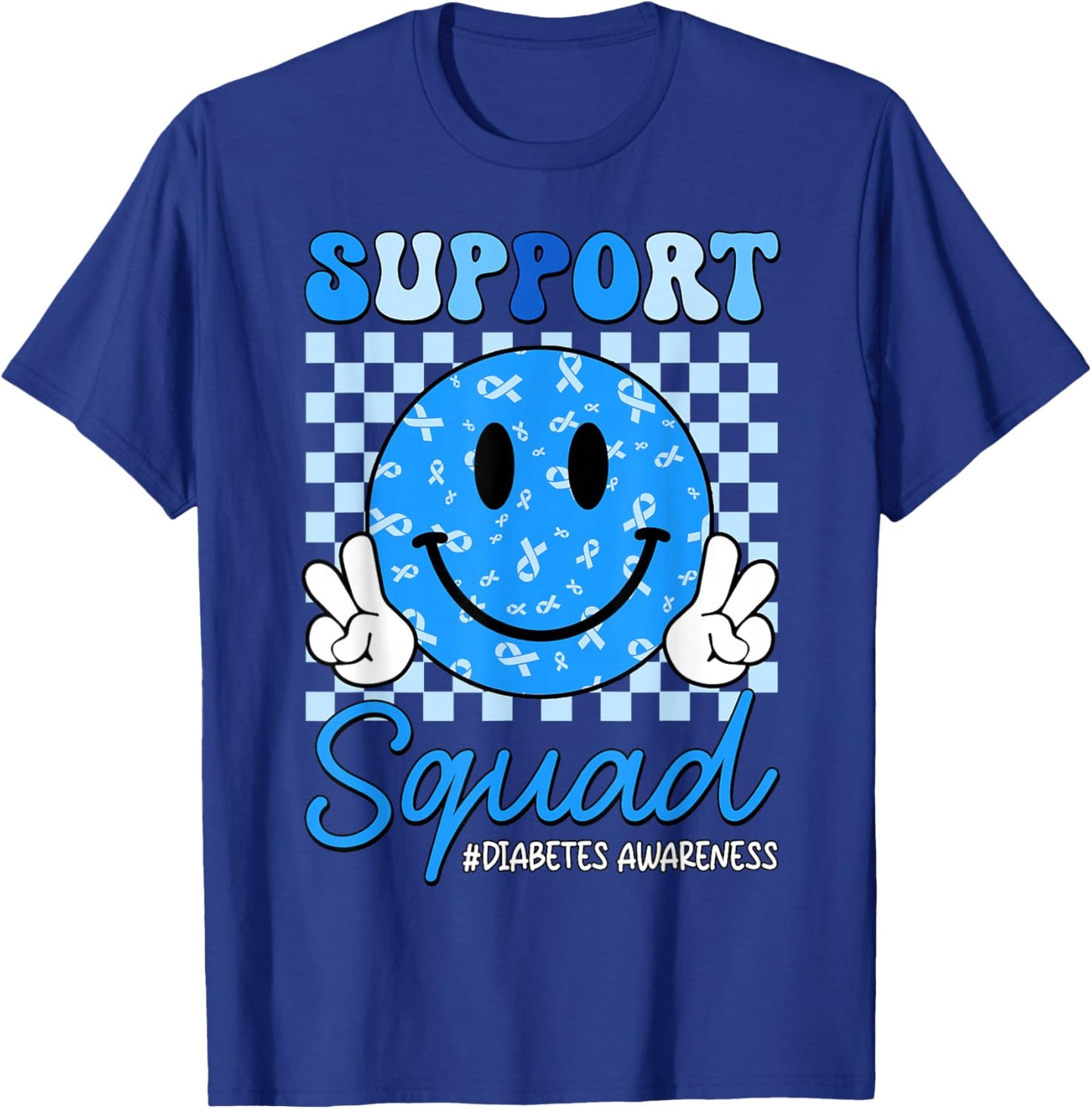 in November We Wear Blue Diabetes Awareness Support Squad T-Shirt - T-Shirt | Royal