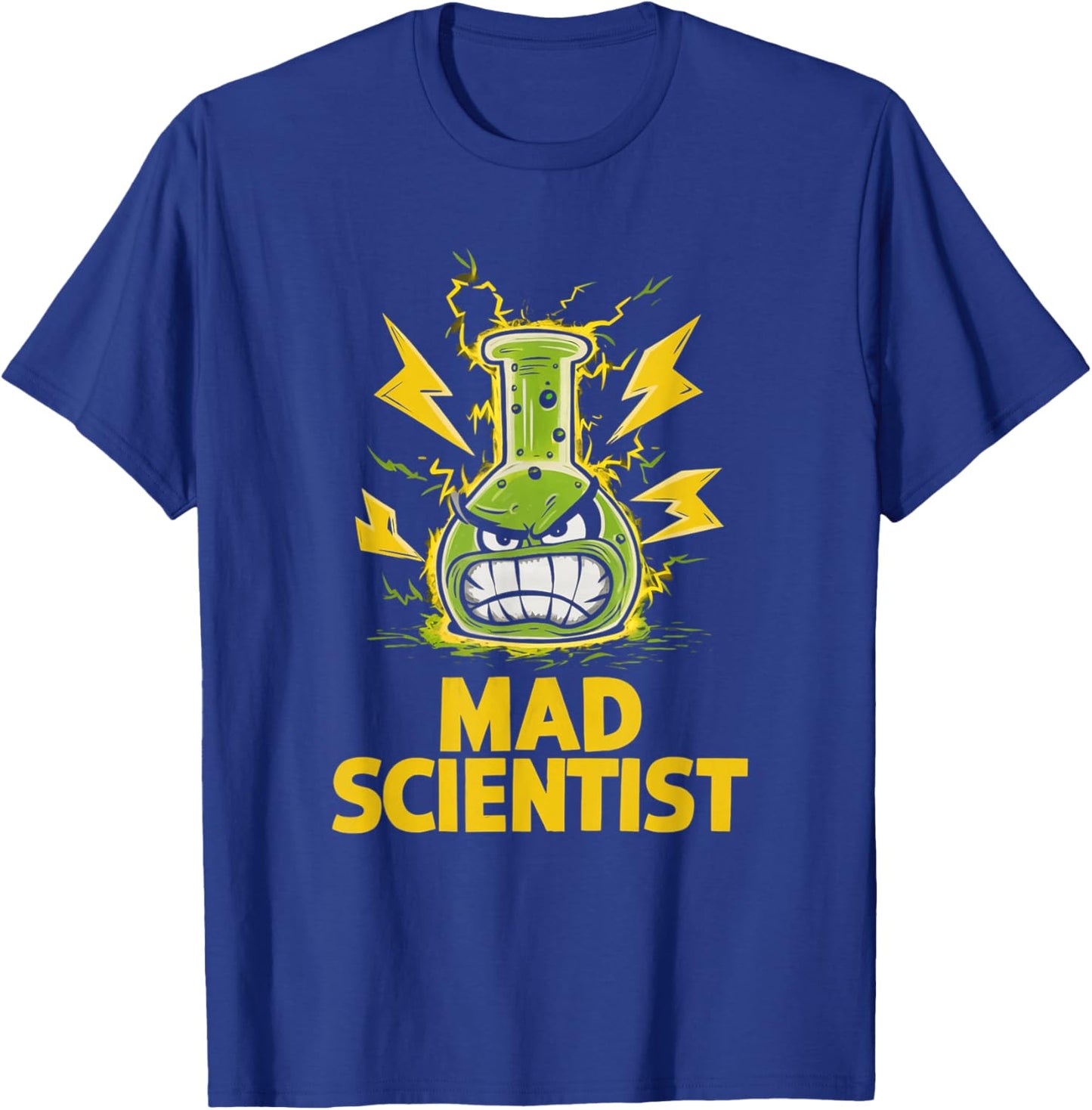 Mad Scientist Kids Youth Adult Science Teacher Chemistry T-Shirt - T-Shirt | Royal