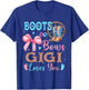 Boots or Bows Gender Reveal Decorations Gigi Loves You T-Shirt - T-Shirt | Royal