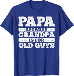 Funny Papa Design For Grandpa Papi Papaw From Grandkids Papa T-Shirt - T-Shirt | Royal