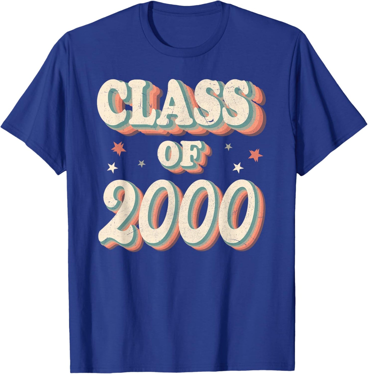 Vintage Class Of 2000 High School Graduation T-Shirt - T-Shirt | Royal