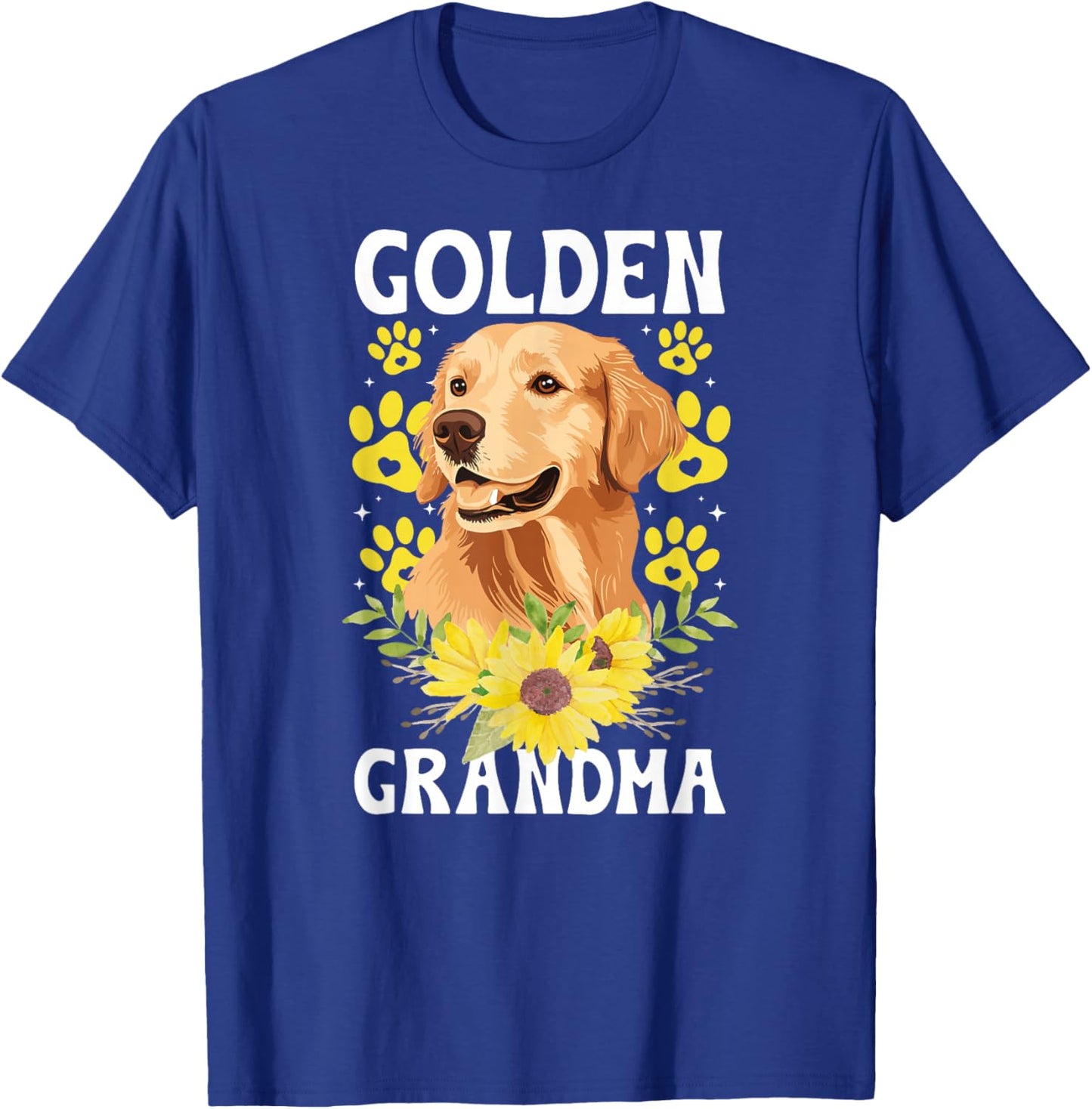 Golden Grandma of A Golden Retriever Grandma Sunflower T-Shirt - T-Shirt | Royal