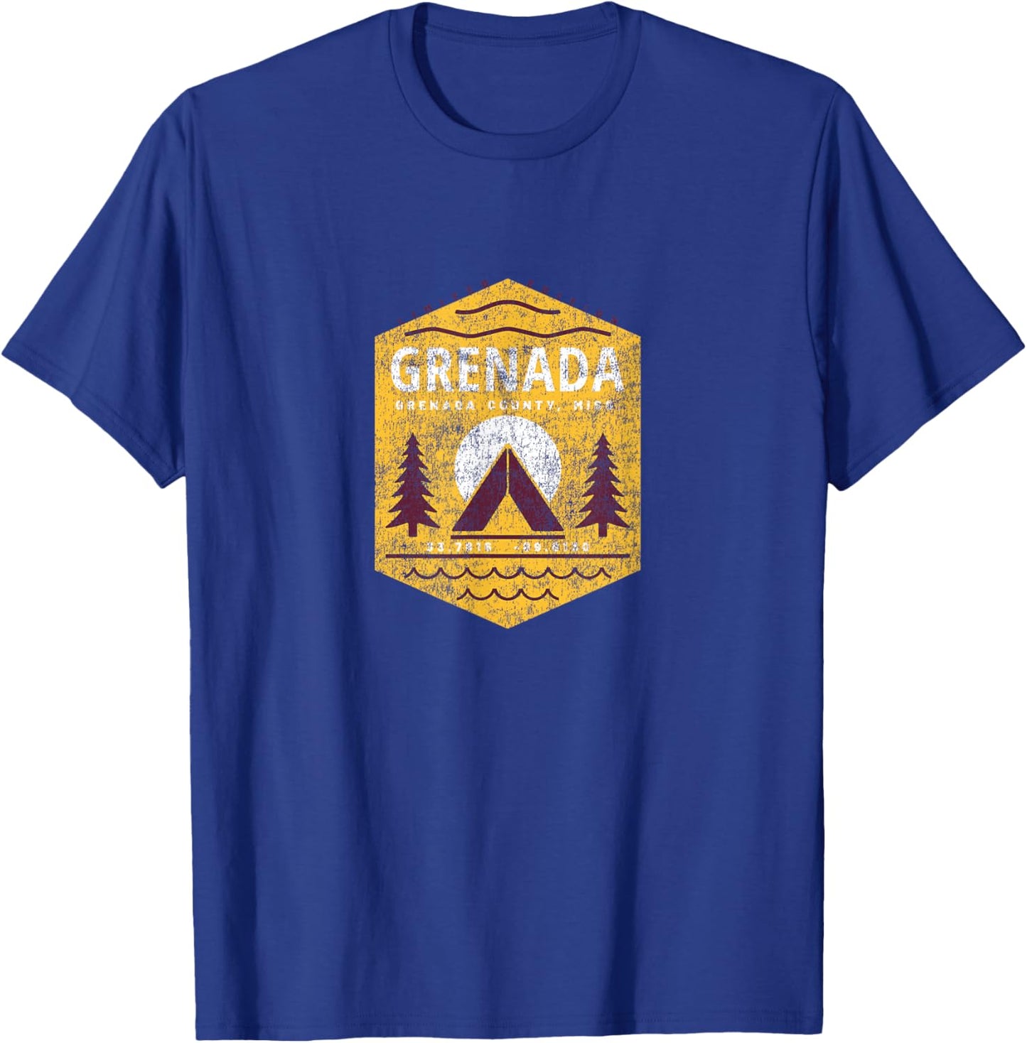 Grenada Mississippi Camping Souvenir Grenada T-Shirt - T-Shirt | Royal