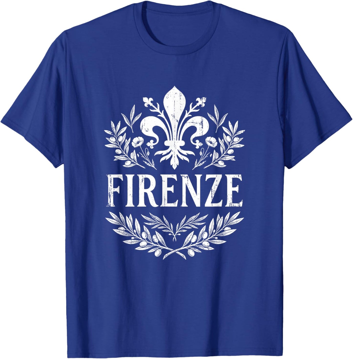 Firenze Florence Florentine Lily Vintage Italy Souvenir T-Shirt - T-Shirt | Royal