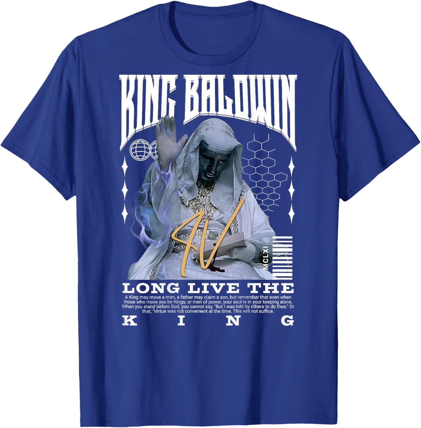 Backprint King Baldwin IV T-Shirt - T-Shirt | Royal