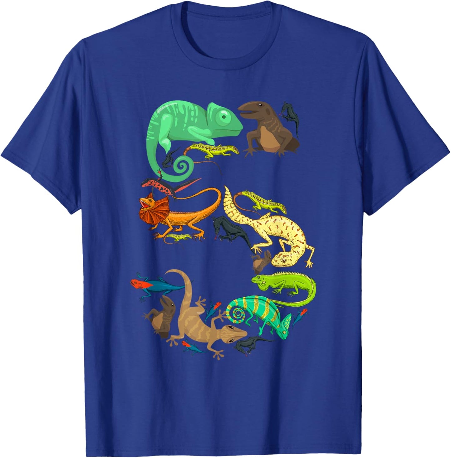 Kids 5th Birthday Reptiles Lizards Themed 5 Year Old Boys T-Shirt - T-Shirt | Royal