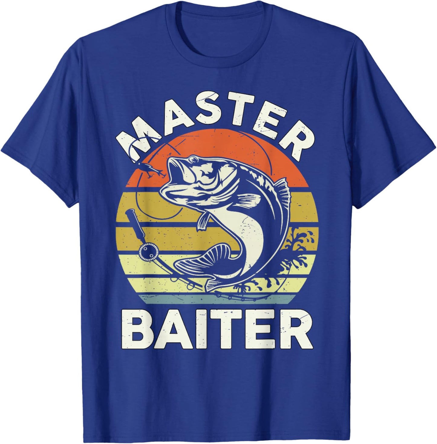 Master Baiter Fishing-Shirt Kids Men Bass Dad Fishing T-Shirt - T-Shirt | Royal