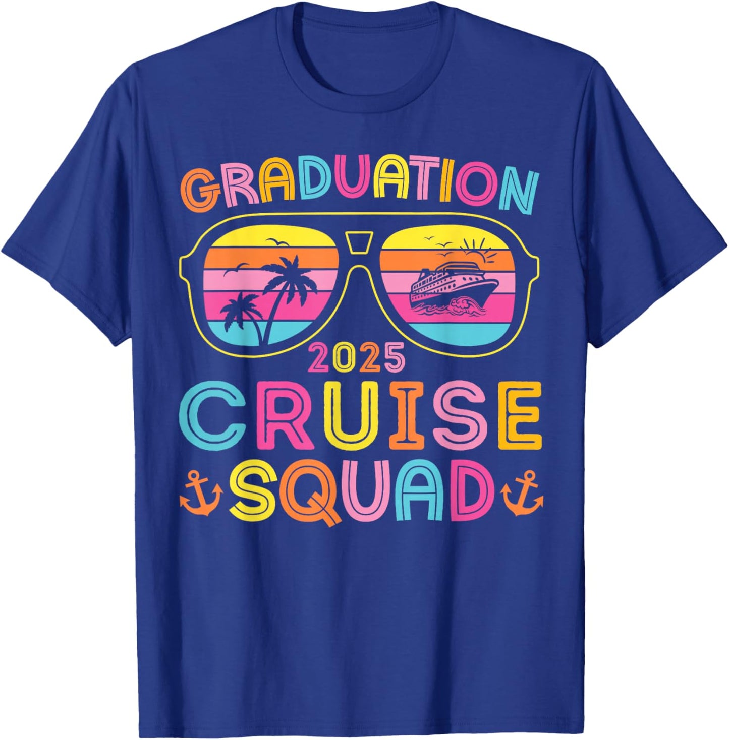 Graduation Cruise Squad 2025 Seniors Cruise Crew Matching T-Shirt - T-Shirt | Royal