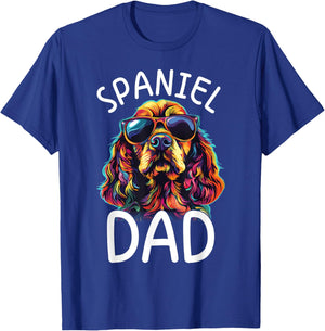 Cocker Spaniel Lovers Color Pop Art Cocker Spaniel Dad T-Shirt - T-Shirt | Royal