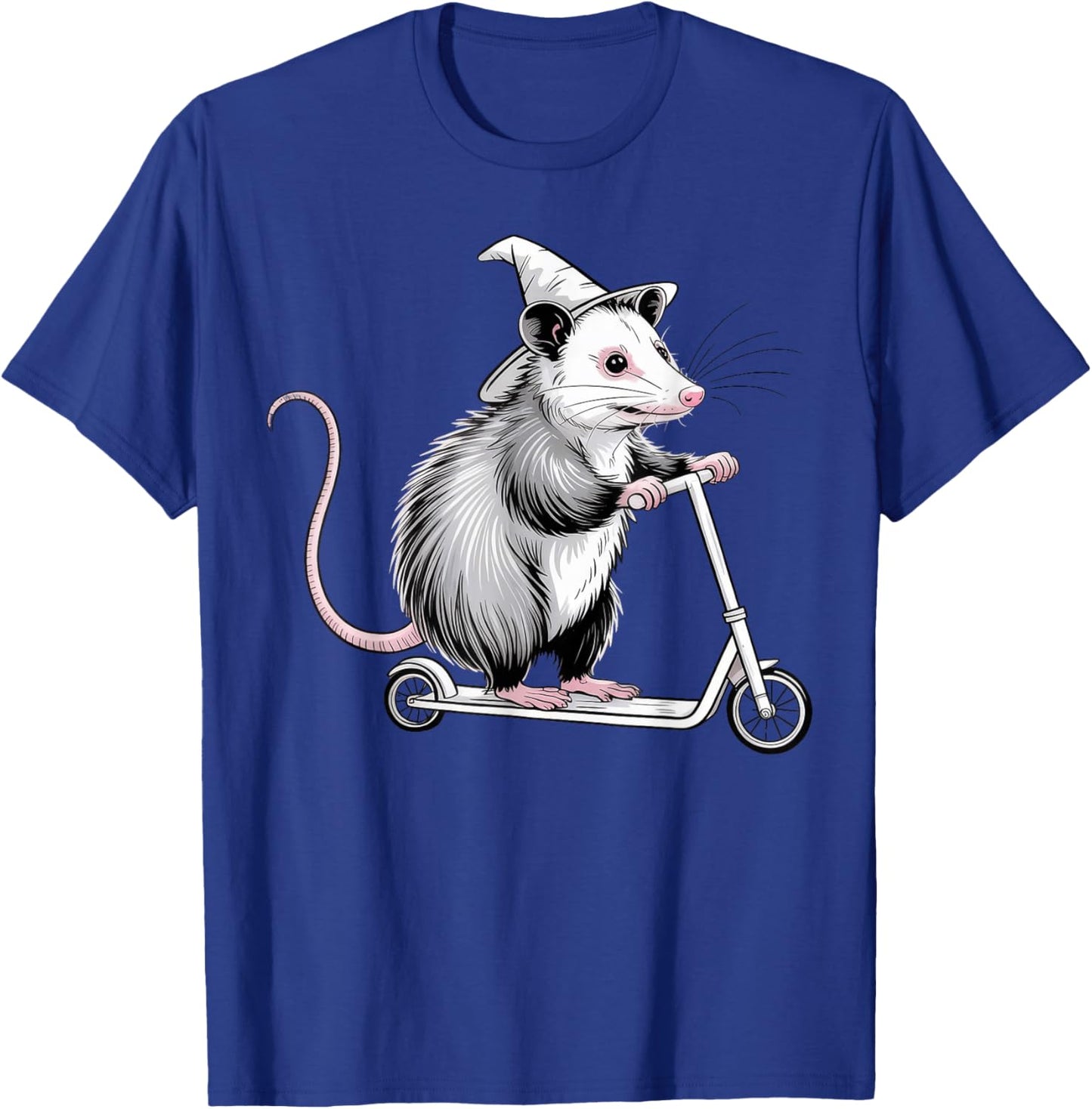 Off to Cause A Kerfuffle, Opossum Scooter T-Shirt - T-Shirt | Royal