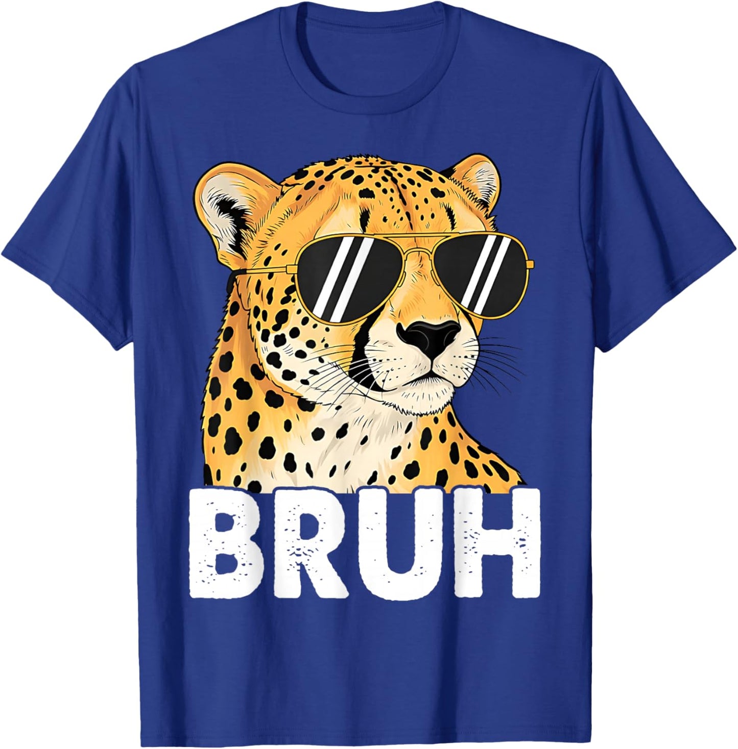 Bruh Cheetah Meme Men Boys Animal Print Kids T-Shirt - T-Shirt | Royal