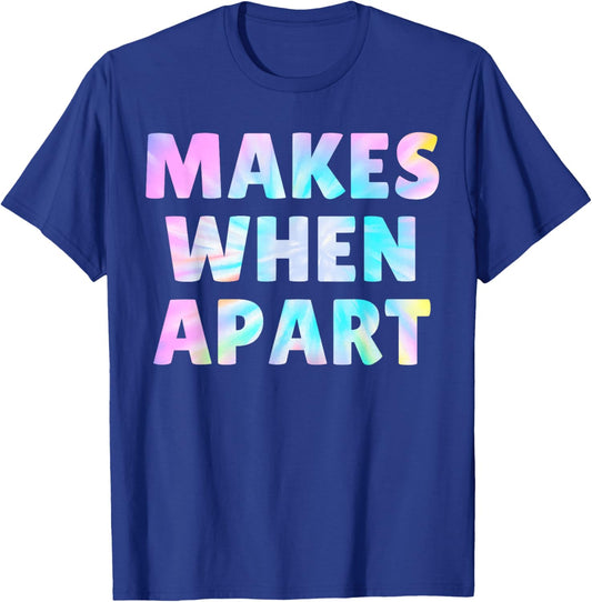 Tie Dye Nothing Makes Sense When We're Apart Matching Couple T-Shirt - T-Shirt | Royal