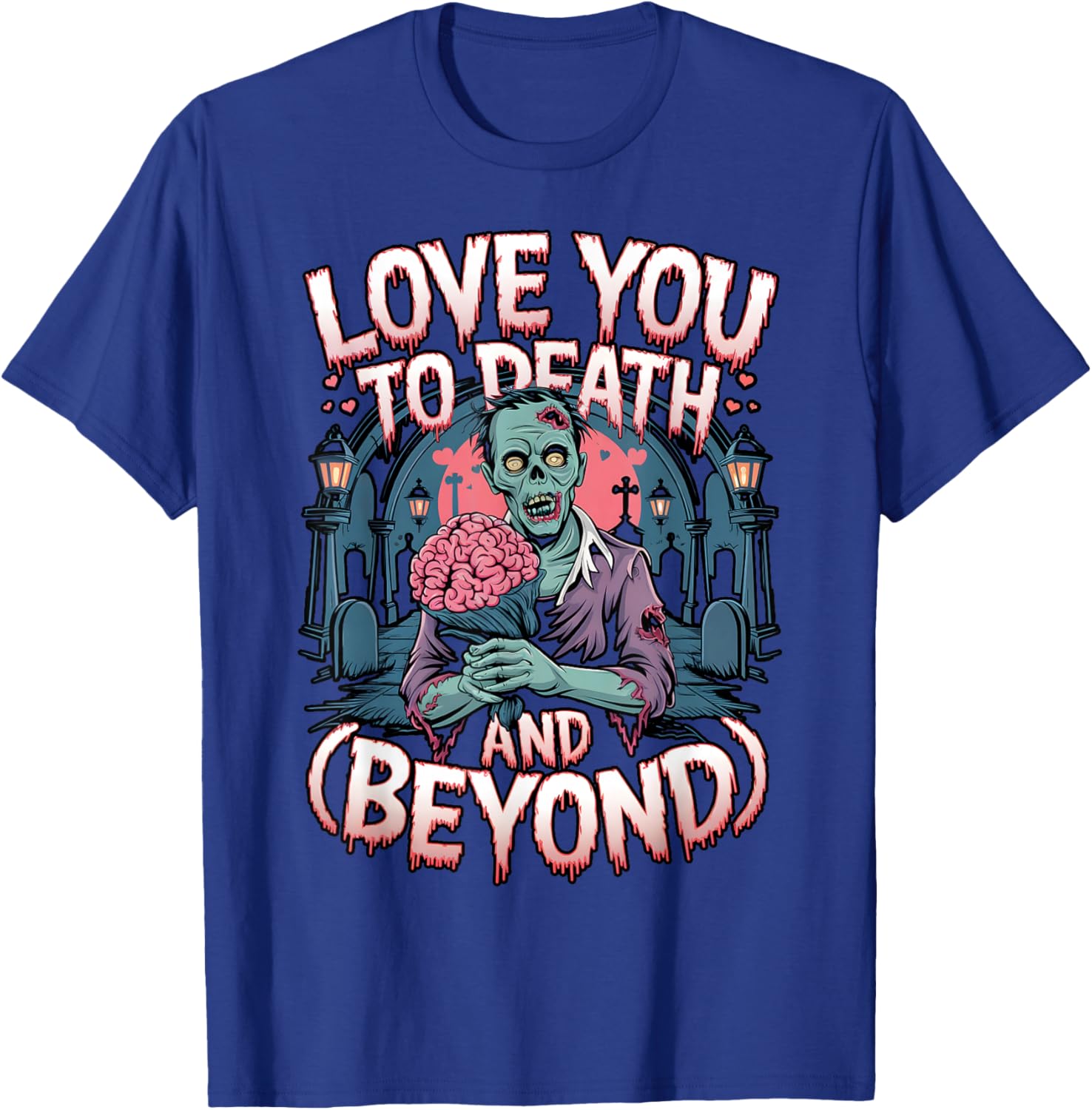 Love You to Death Dark Romance Valentine's Day Horror Couple T-Shirt - T-Shirt | Royal