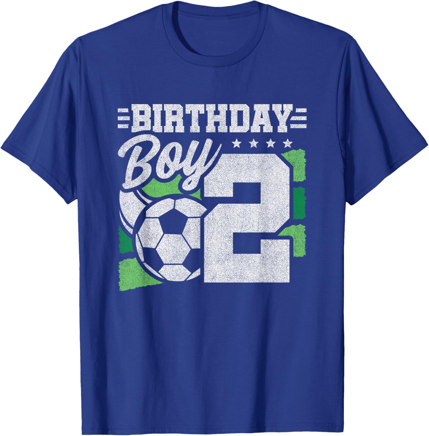 2 Year Old Soccer Birthday - Boys 2nd Birthday Soccer T-Shirt - T-Shirt | Royal