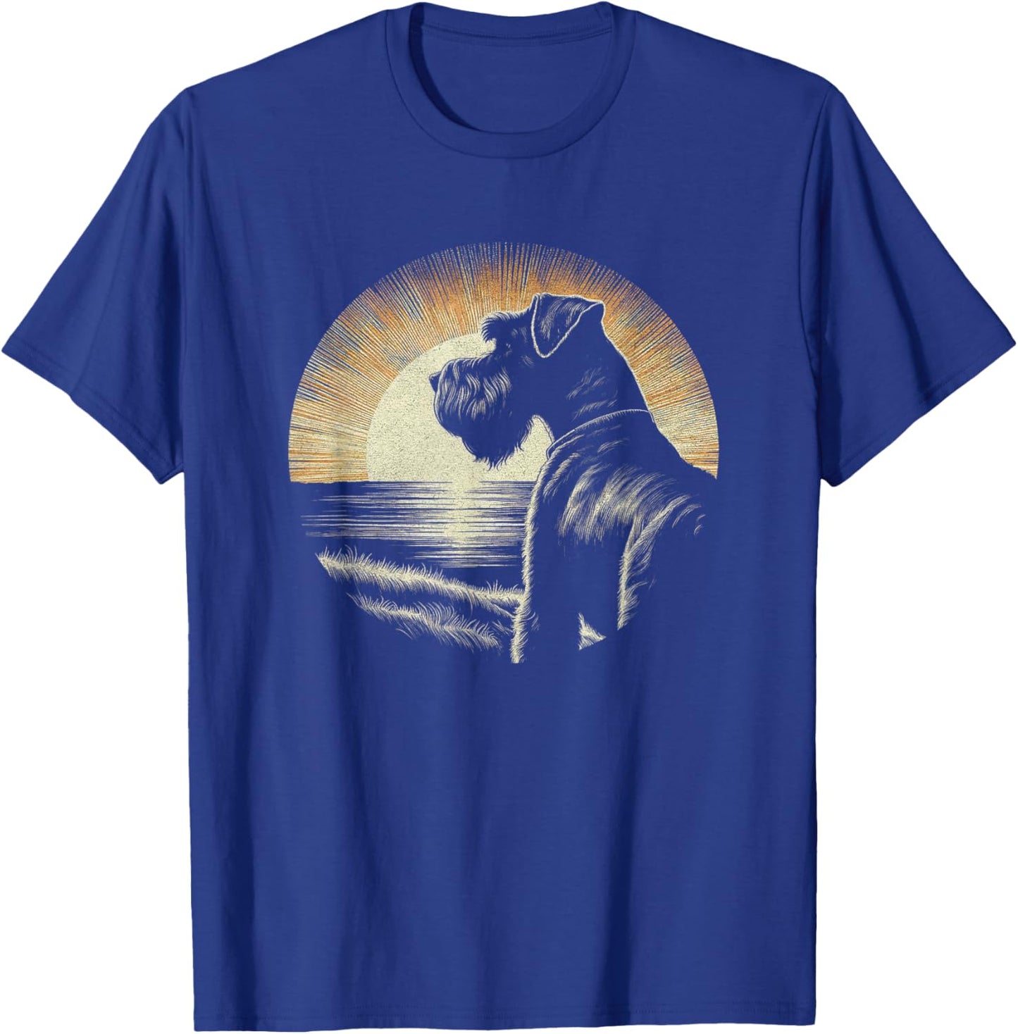 Vintage Giant Schnauzer Dog Art Design T-Shirt - T-Shirt | Royal