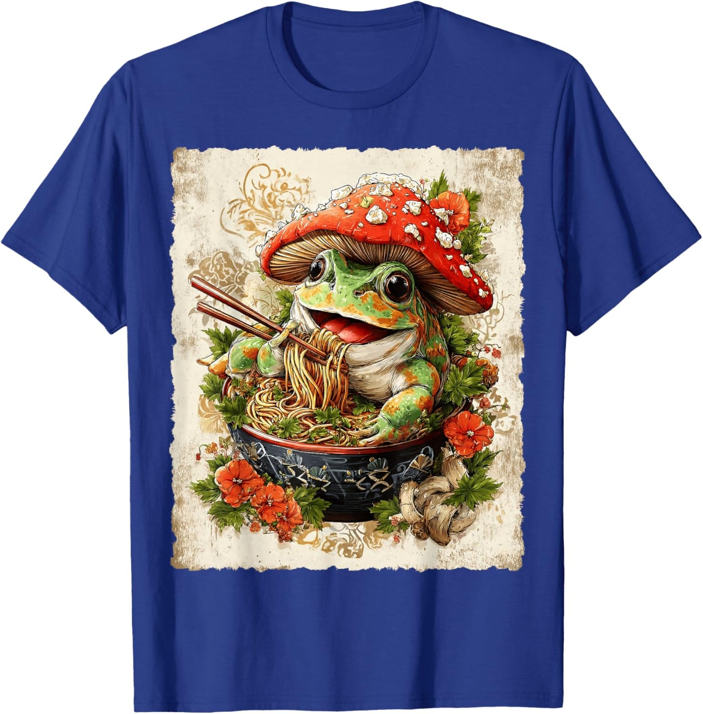 Funny Ramen Frog Noodle Lovers Anime Otaku T-Shirt - T-Shirt | Royal