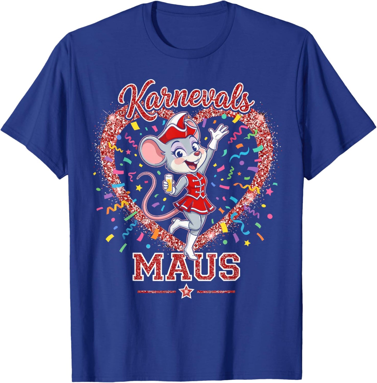 Carnival Mouse Red White Cologne Alaaf Costume Replacement T-Shirt - T-Shirt | Royal