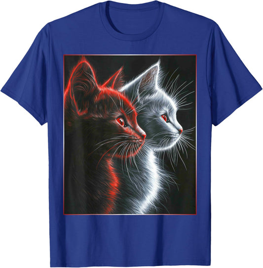 Cute Magical Cat Kitten Fantasy Art Design T-Shirt - T-Shirt | Royal