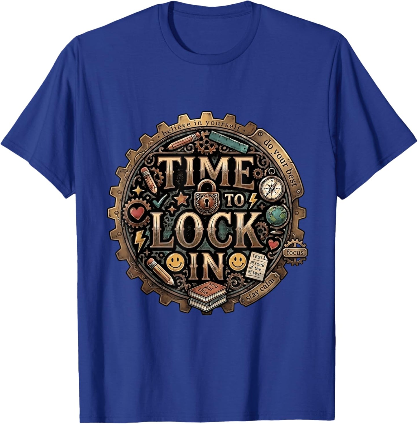 Time to Lock in Teacher Testing Day T-Shirt - T-Shirt | Royal