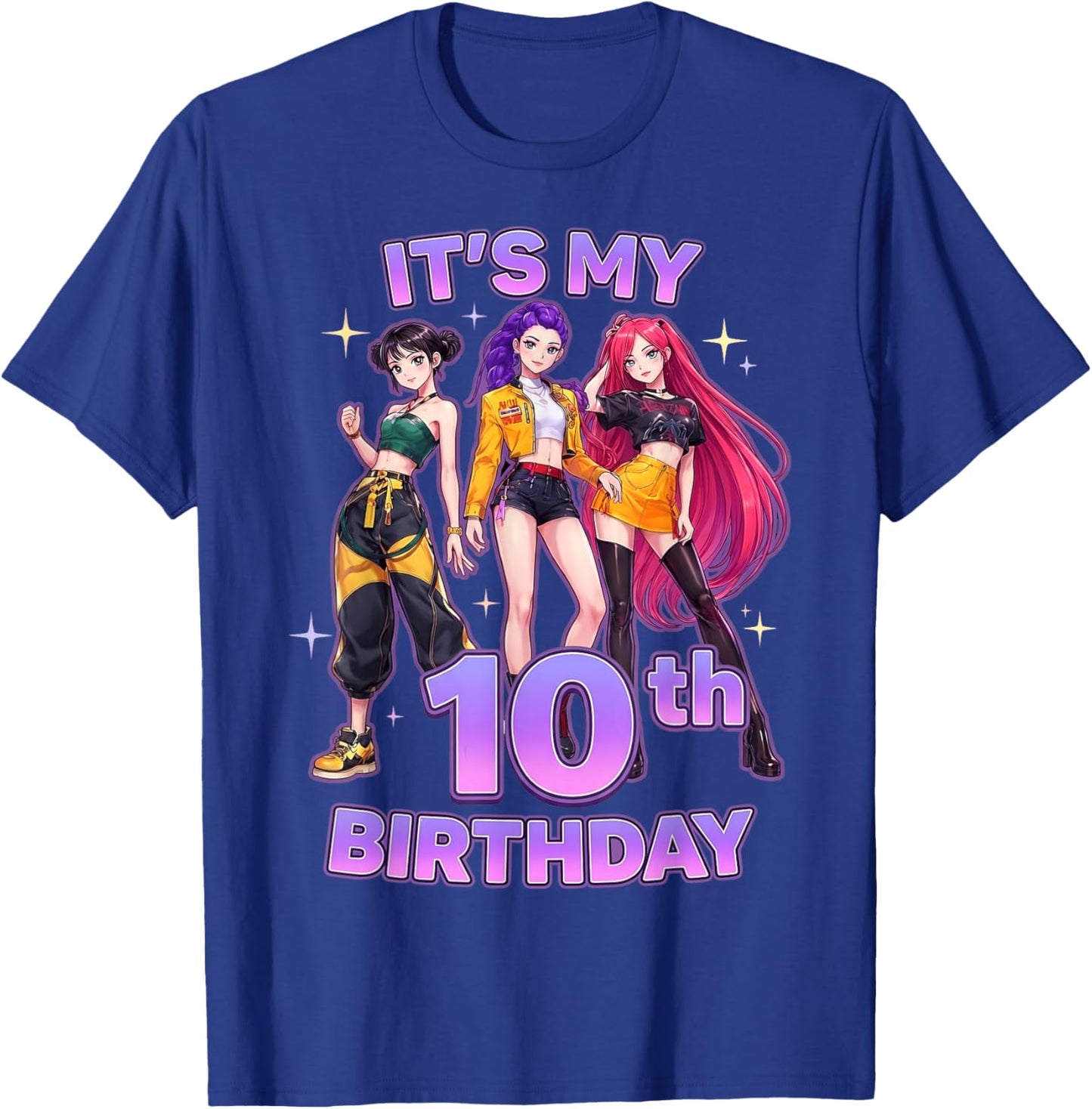 10 Years Birthday K-Pop Kids 10th Birthday Girl K-Pop T-Shirt - T-Shirt | Royal