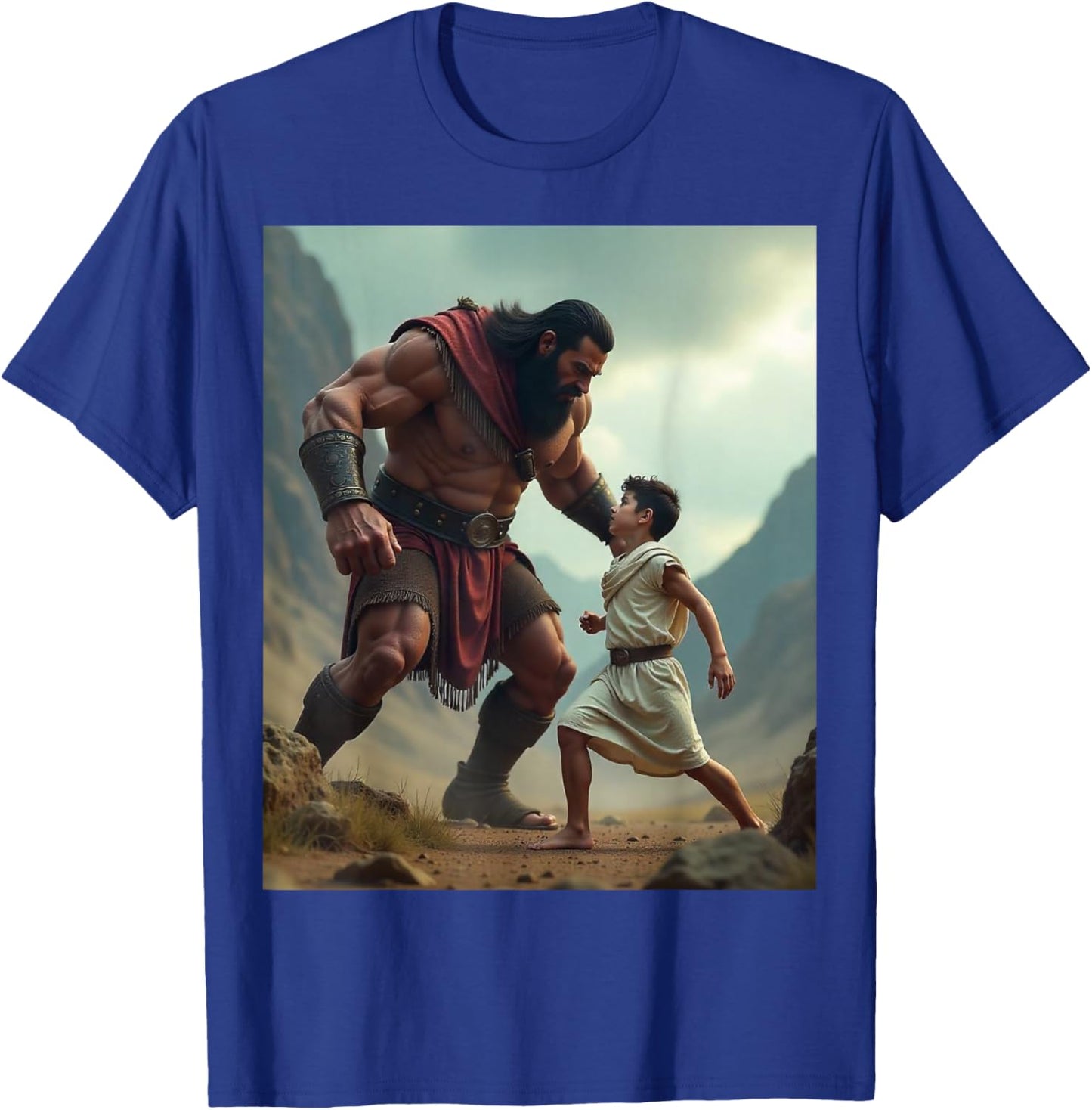 David and Goliath Bible Book of Samuel King David T-Shirt - T-Shirt | Royal