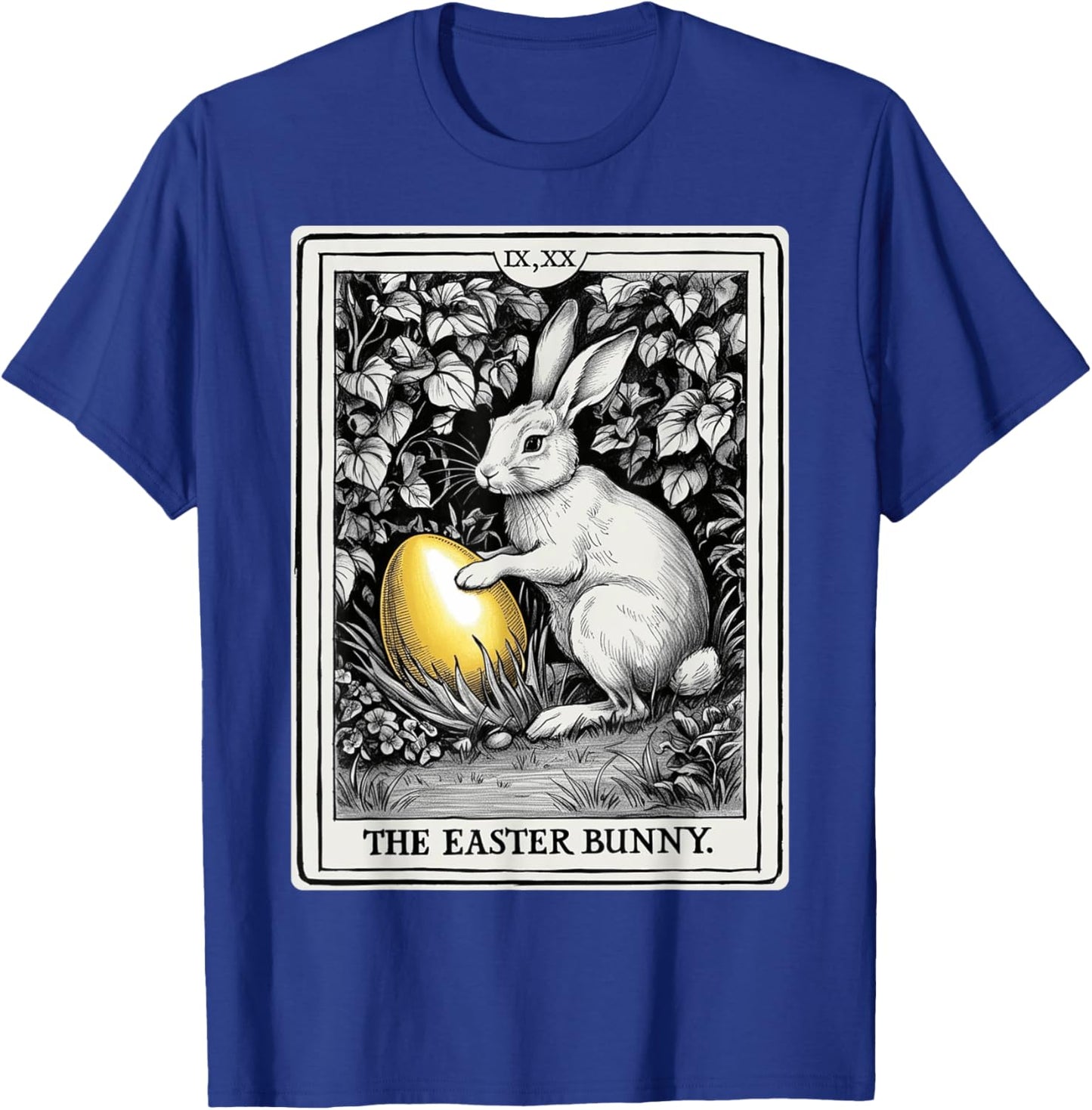 Tarot Card Happy Easter Bunny Spring Easter Egg Easter Day T-Shirt - T-Shirt | Royal