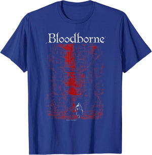 Bloodbourne Red City Background Video Game T-Shirt - T-Shirt | Royal
