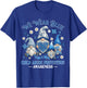 We Wear Blue Ribbon Child Abuse Prevention Awareness Gnomes T-Shirt - T-Shirt | Royal