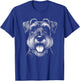 Schnauzer Dog Face Art Design And Men T-Shirt - T-Shirt | Royal