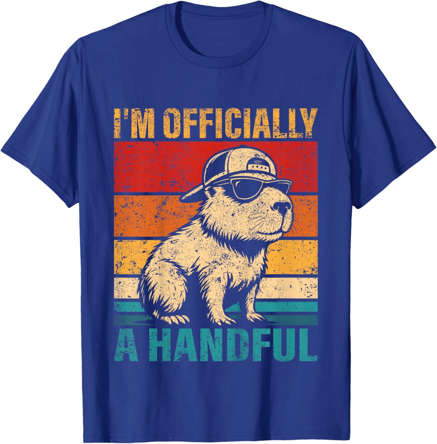 Kids 5 Year Old Birthday I'm Officially A Handful 5th Birthday T-Shirt - T-Shirt | Royal