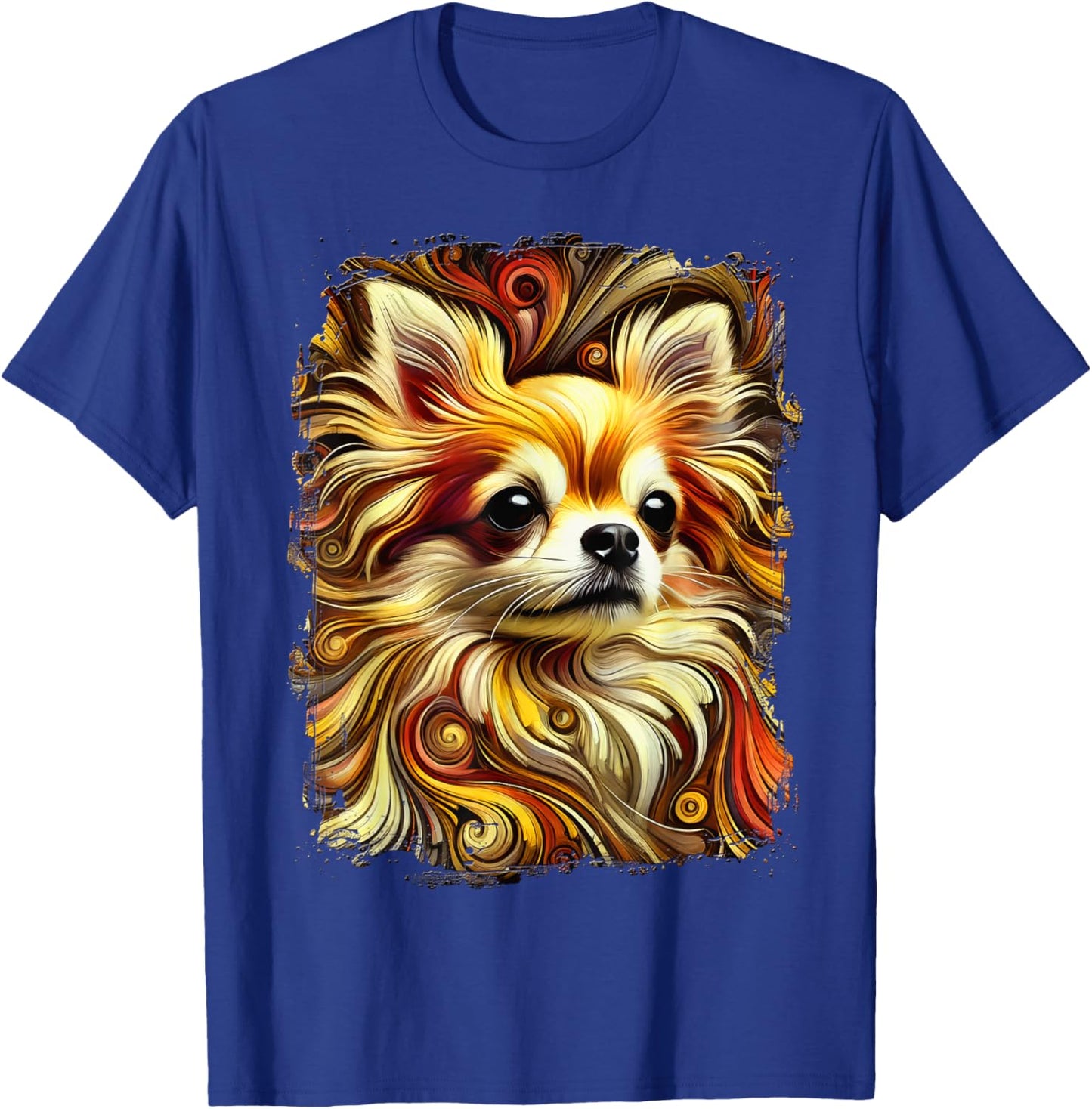 Cute Chihuahua Colourful Artwork T-Shirt - T-Shirt | Royal