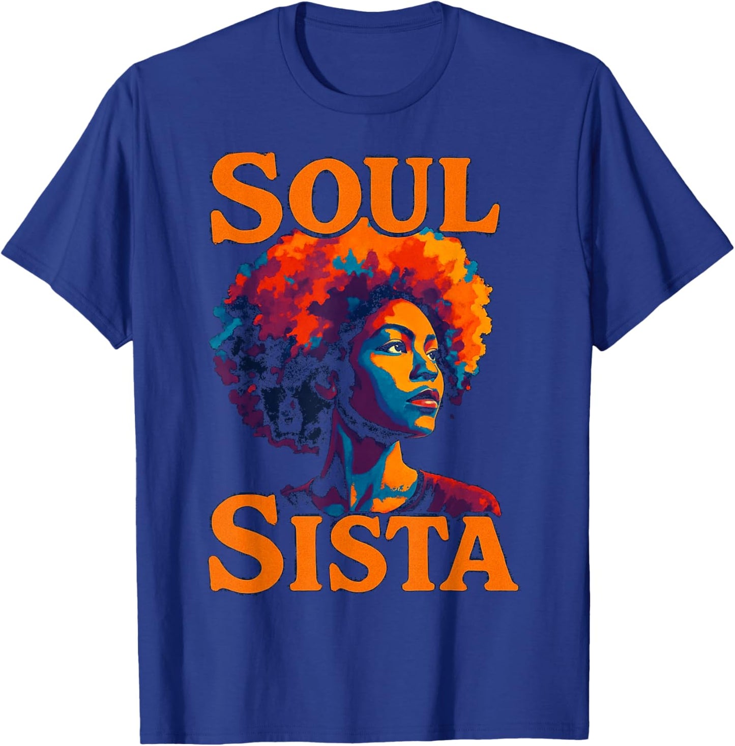 Soul Sista Vintage Pop Art Illustration T-Shirt - T-Shirt | Royal