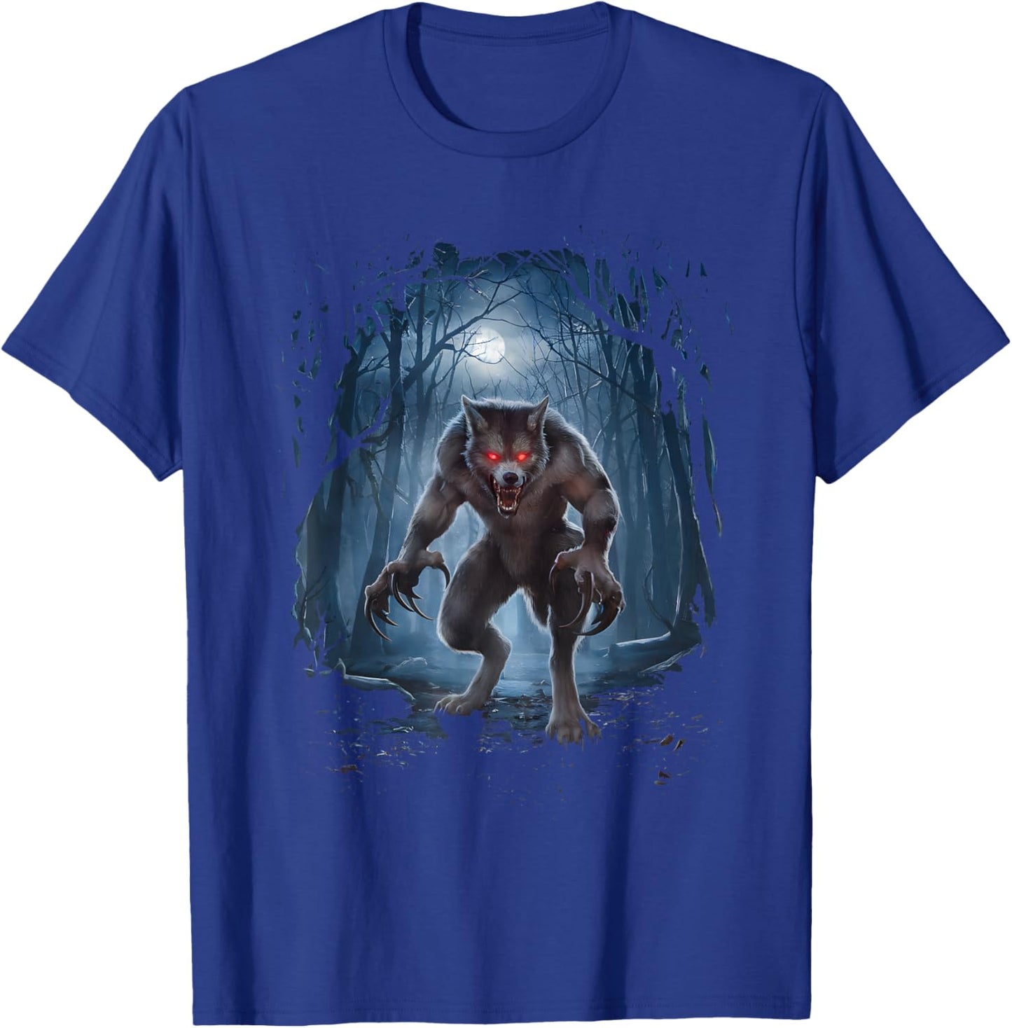 Werewolf Creature Cryptid Cryptozoology Folklore Wolf Man T-Shirt - T-Shirt | Royal