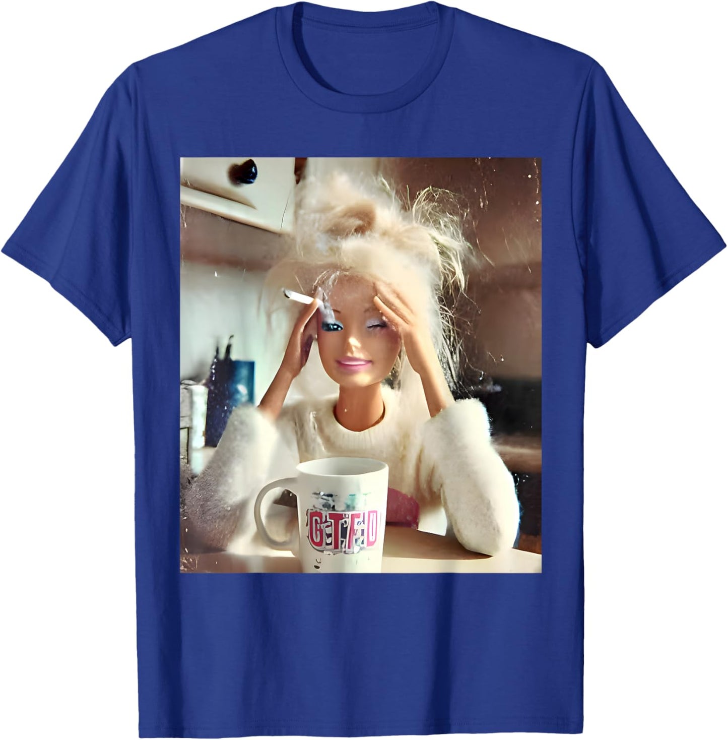 Distressed Doll Face Meme T-Shirt - T-Shirt | Royal