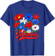4th of July Floral Mama Patriotic Flowers Women Grandma T-Shirt - T-Shirt | Royal