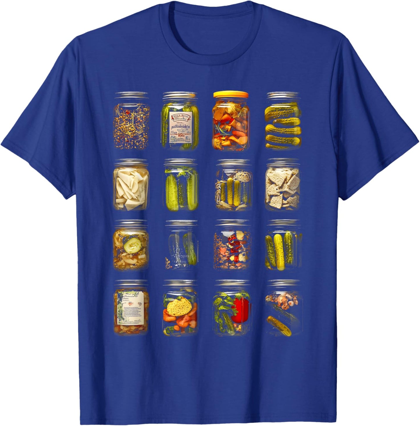Adults Vintage Retro Canned Pickles Lovers T-Shirt - T-Shirt | Royal