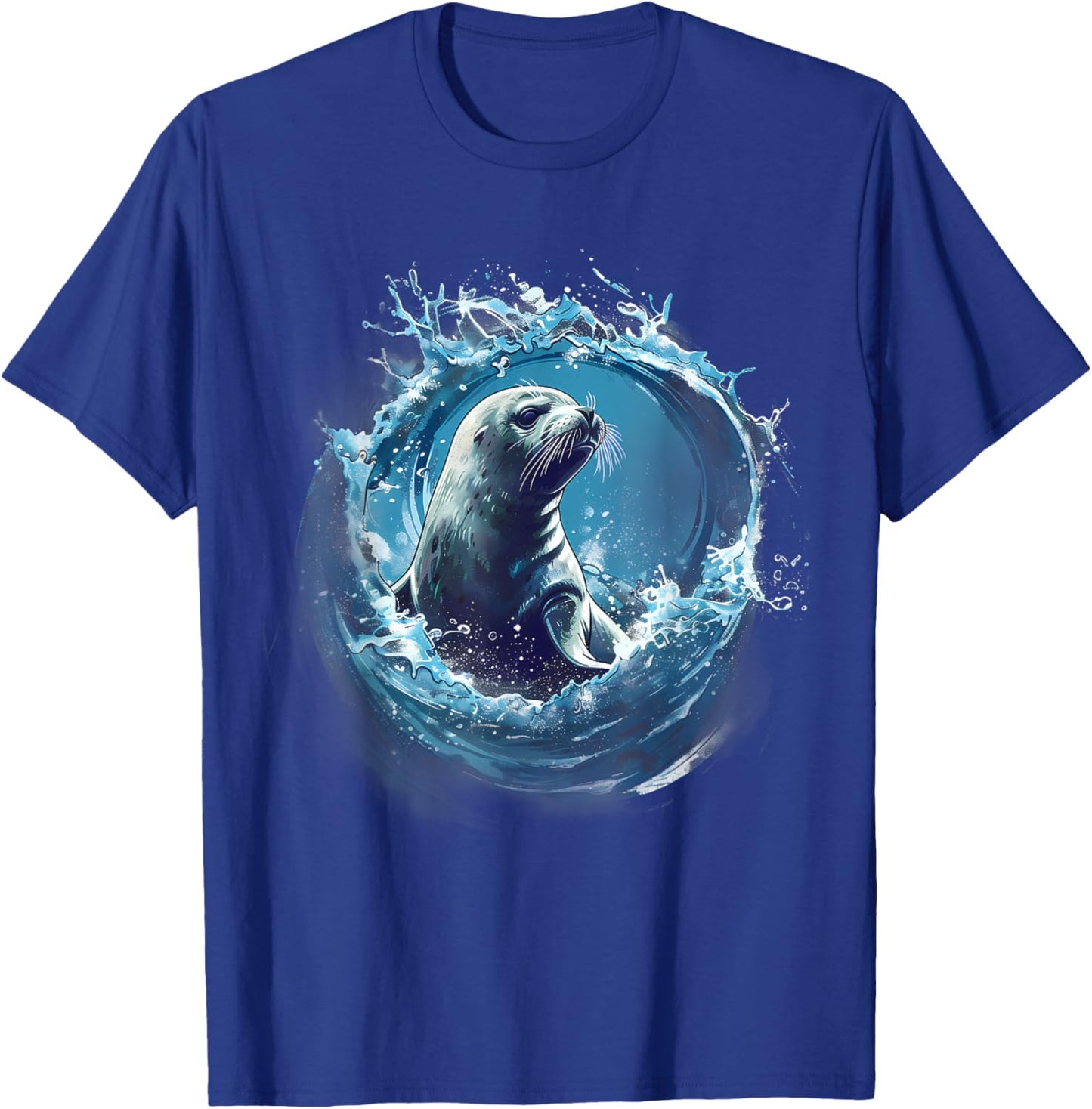 Seal Sea Ocean Animal Ocean Sea Seal Artwork Marine Mammal T-Shirt - T-Shirt | Royal
