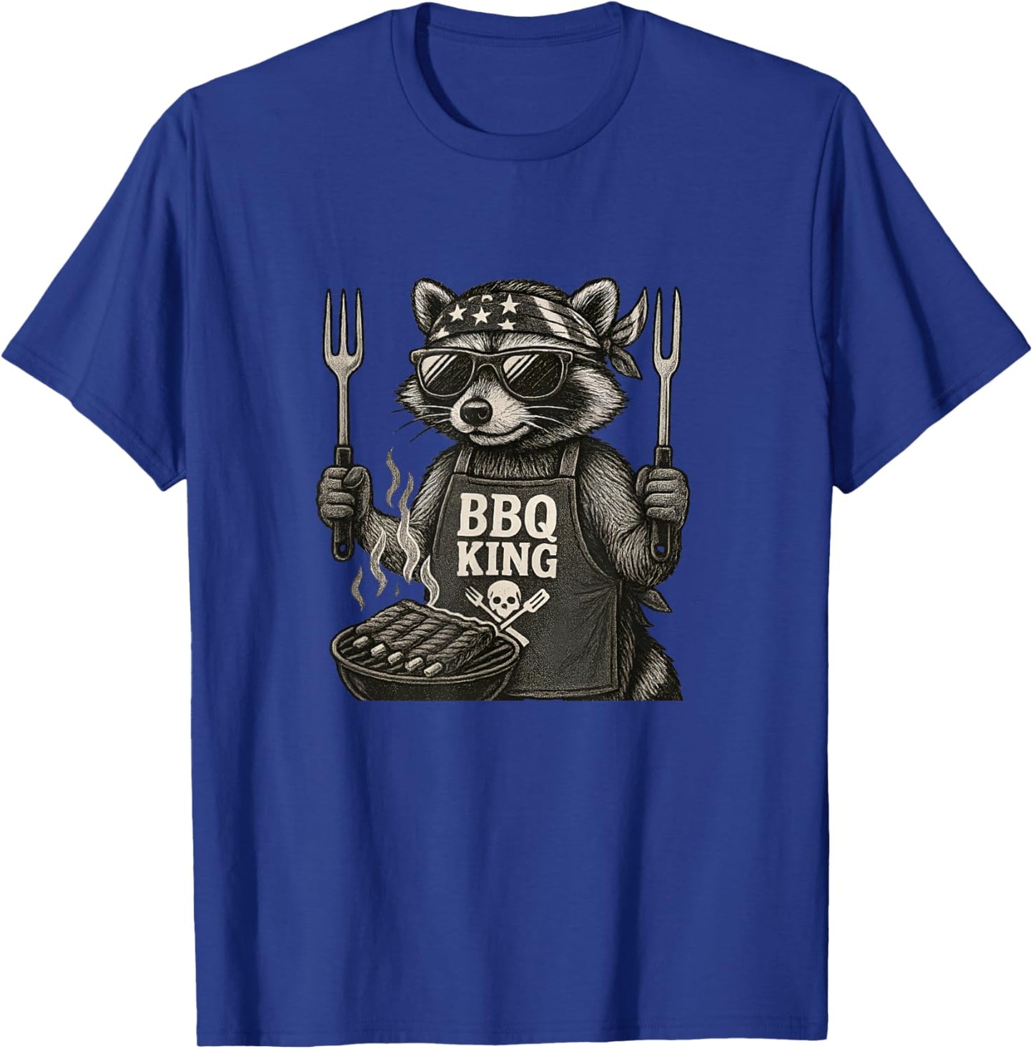 Funny Dad BBQ Grilling Barbecue Dad Grandpa BBQ 4th of July T-Shirt - T-Shirt | Royal