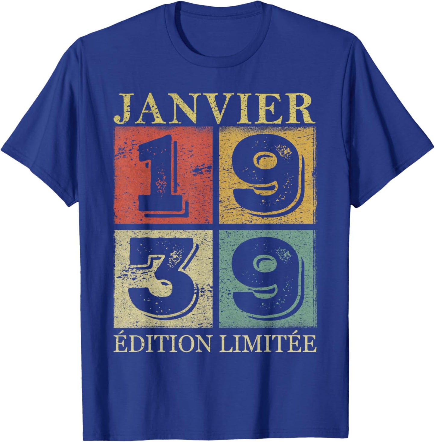 January 1939 87 Years Birthday Gift Man January 1939 T-Shirt - T-Shirt | Royal