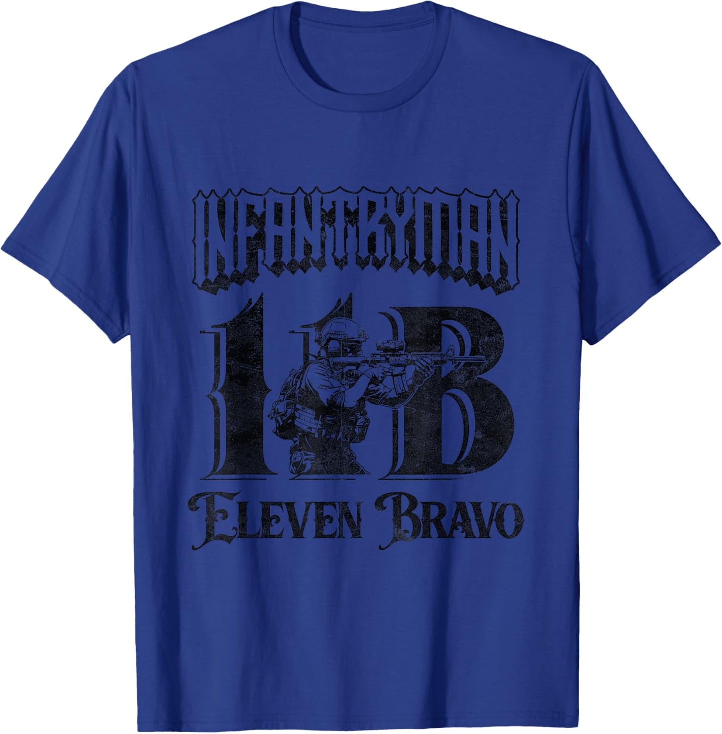 11 Bravo 11B Infantryman Military Combat Infantry Grunt T-Shirt - T-Shirt | Royal