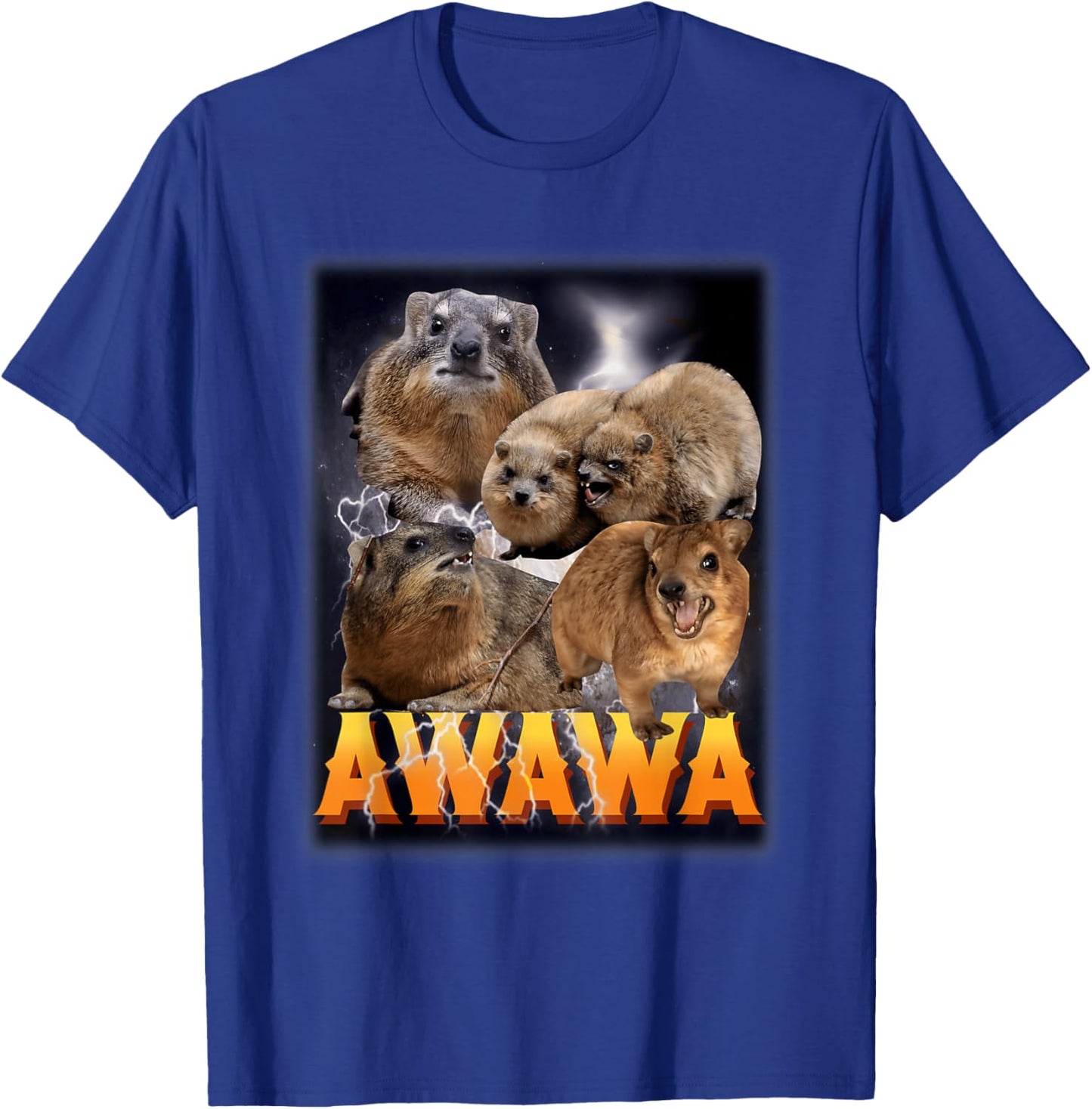 Funny Awawa Hyrax Strangely Specific Meme Animal for Family T-Shirt - T-Shirt | Royal