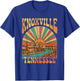 Vintage Knoxville Tennessee Sunset Skyline Cityscape Retro T-Shirt - T-Shirt | Royal