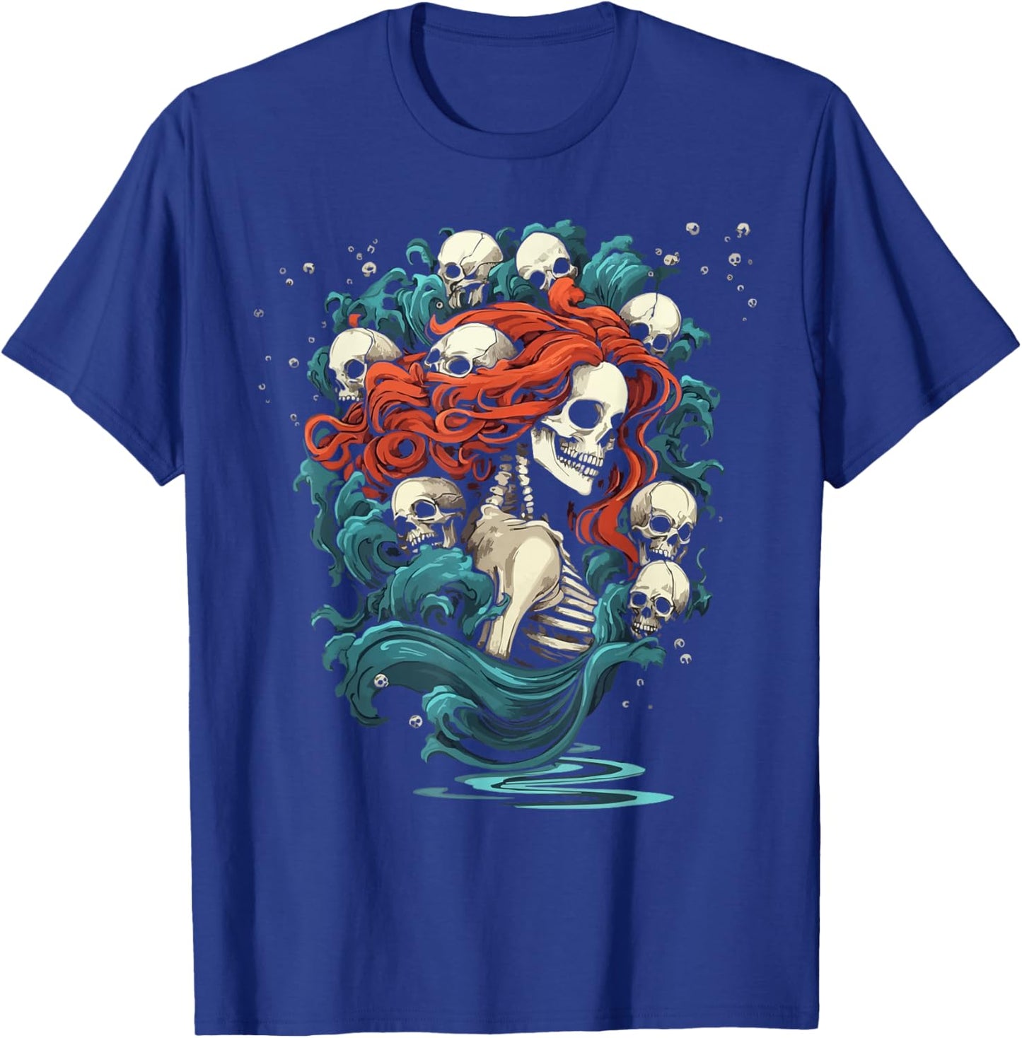 Zombie Mermaid Halloween Costume Spooky Trick Or Treat T-Shirt - T-Shirt | Royal