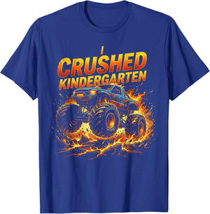 I Crushed Kindergarten Monster Truck Graduation Boys T-Shirt - T-Shirt | Royal