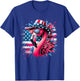 Flamingo 4th of July US American Flag Sunglasses Patriotic T-Shirt - T-Shirt | Royal