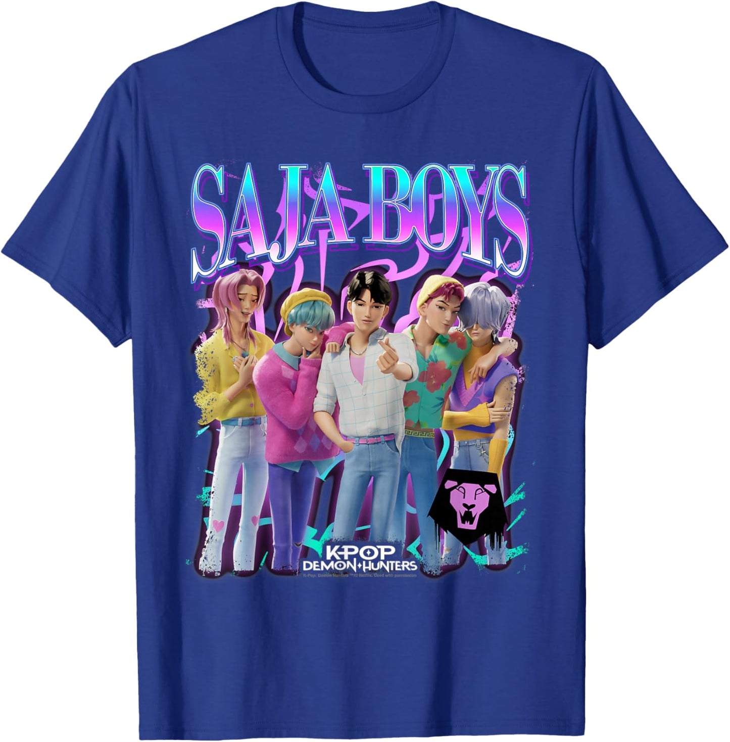 Kpop Demon Hunters Saja Boys Bootleg Officially Licensed T-Shirt - T-Shirt | Royal