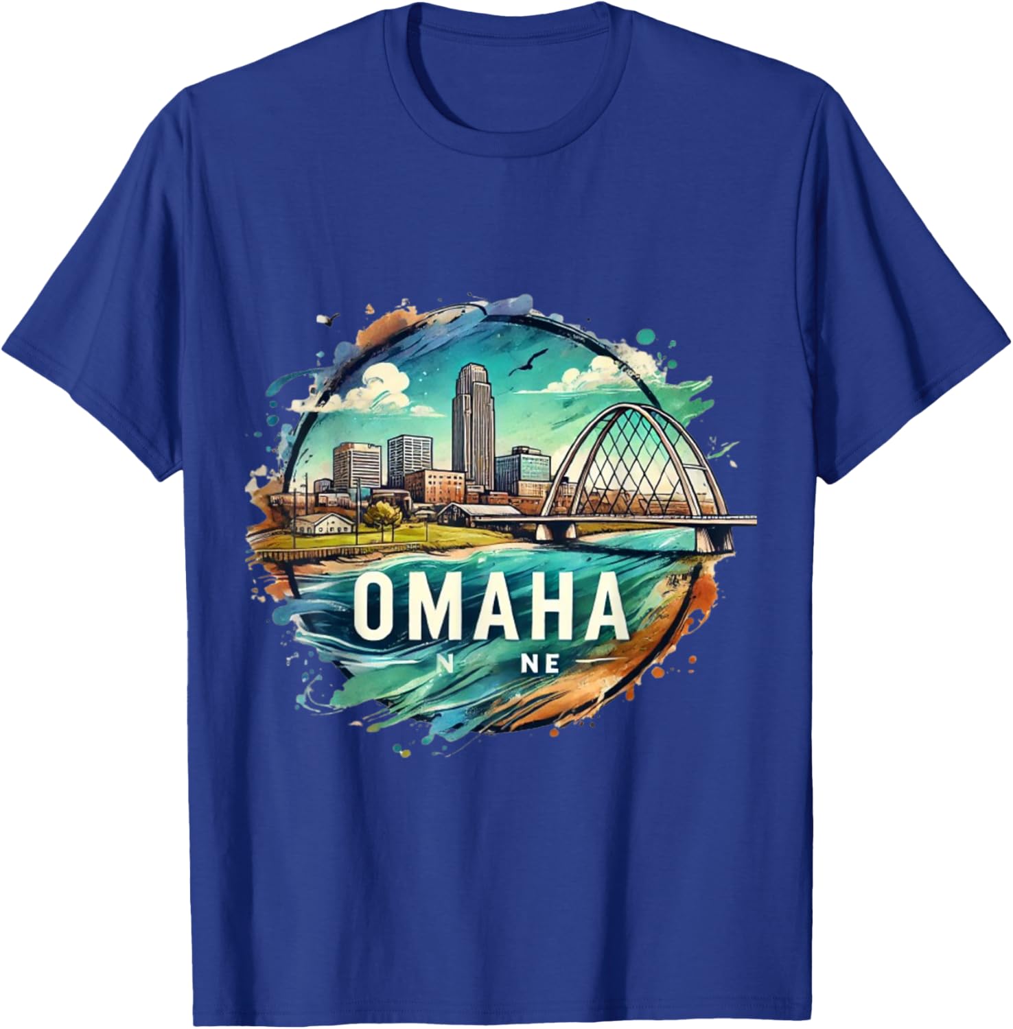 Omaha NE Nebraska T-Shirt - T-Shirt | Royal
