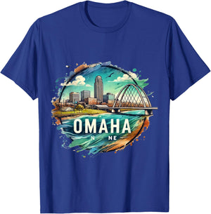 Omaha NE Nebraska T-Shirt - T-Shirt | Royal